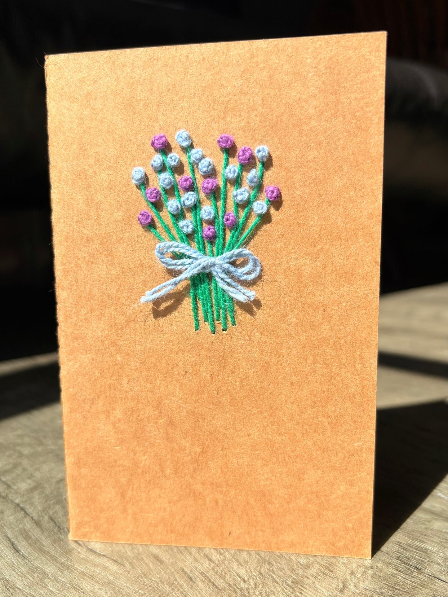 Purple Flower Bouquet Embroidered Notebook